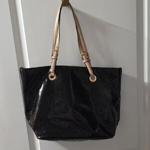 MICHAEL‎ Michael Kors Black &  Gold Tote